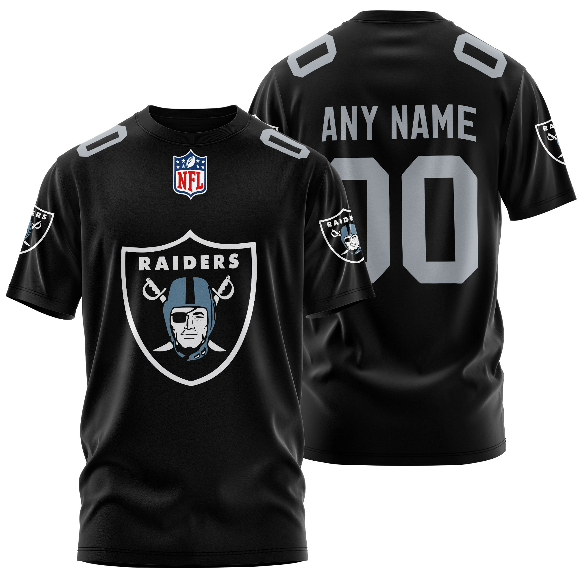 Buildercar - Las Vegas Raiders Custom Name And Number T-shirt