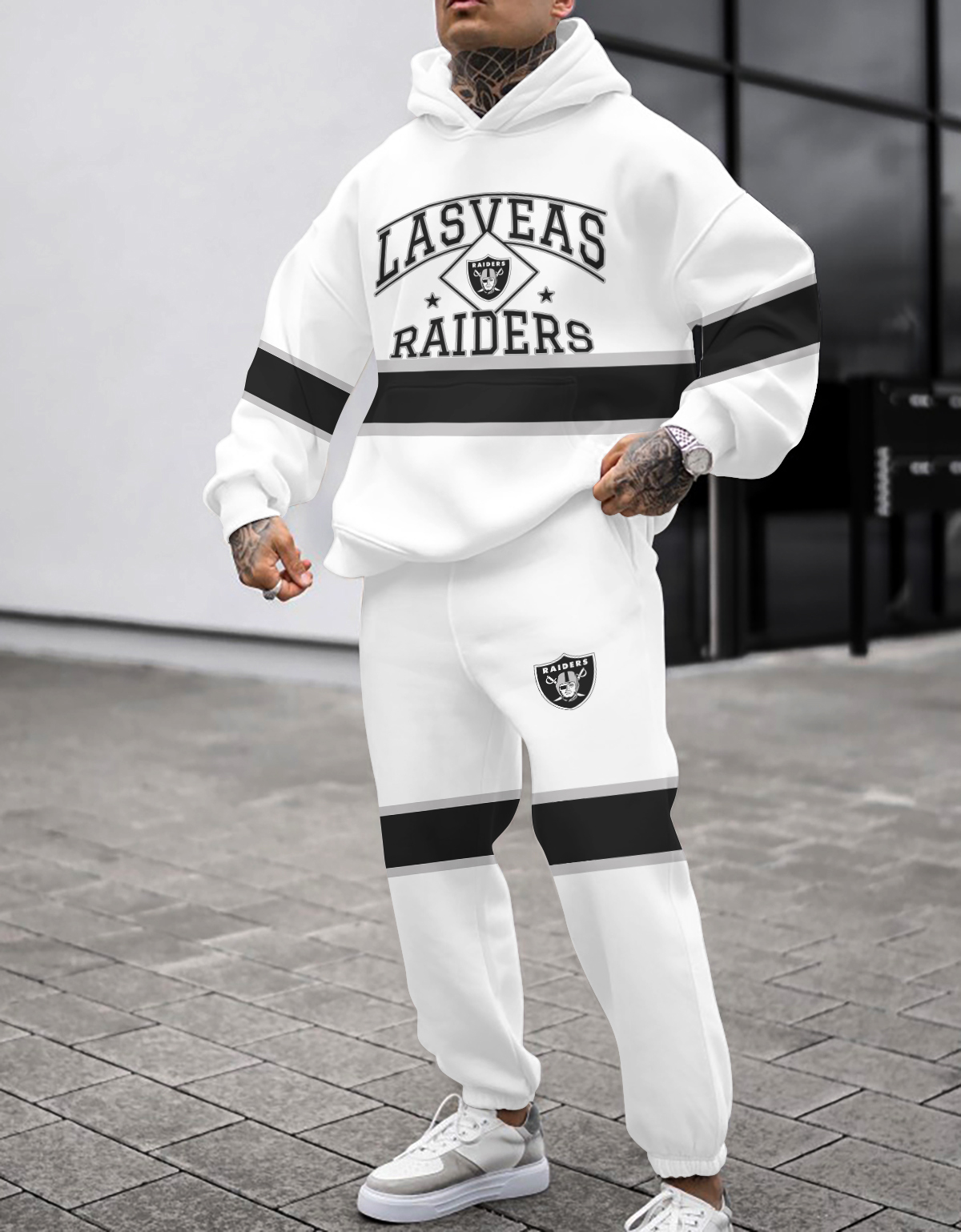 Buildercar - Las Vegas Raiders NFL Sport Hoodie Tracksuit Style 21