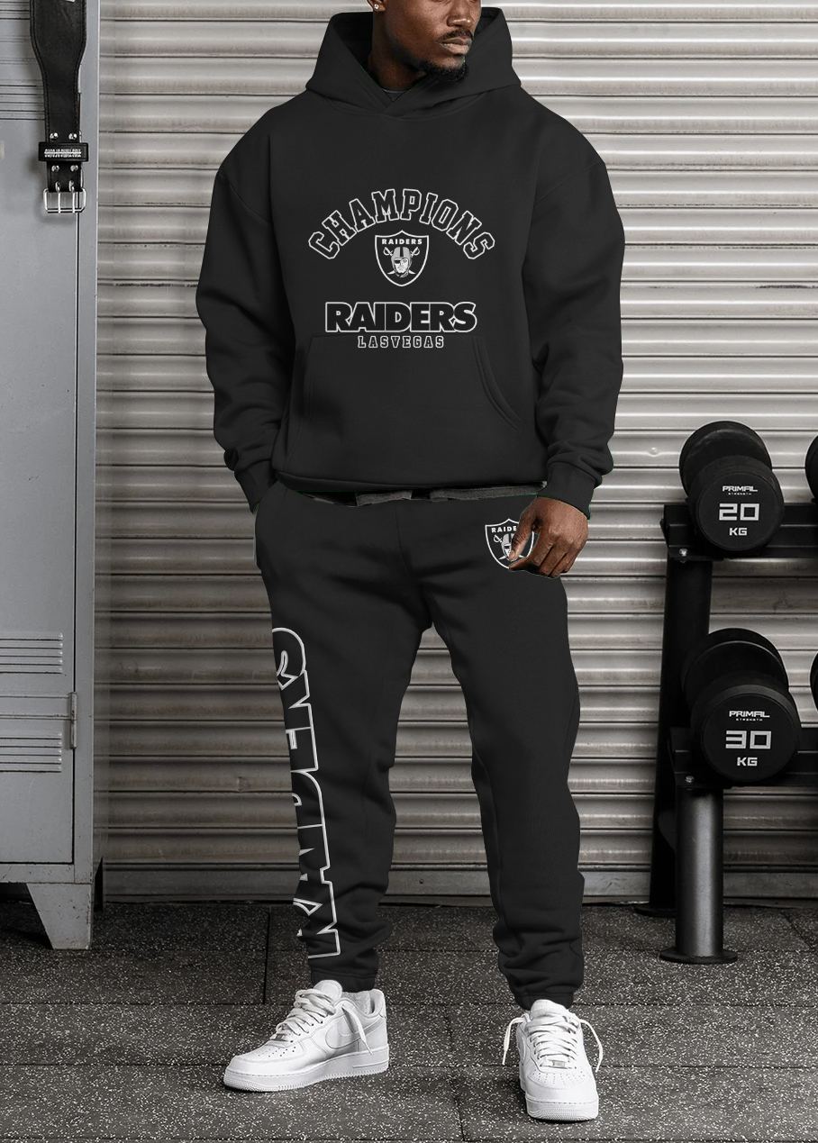 Buildercar - Las Vegas Raiders NFL Sport Hoodie Tracksuit Style 81