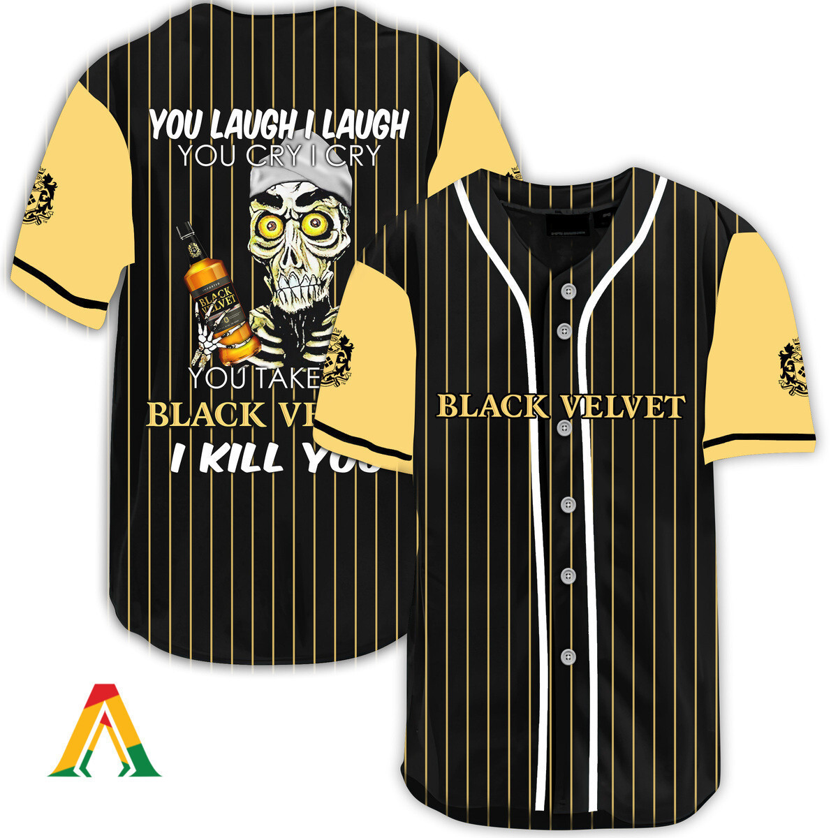Buildercar - Laugh Cry Take My Black Velvet Whisky I Kill You Baseball Jersey
