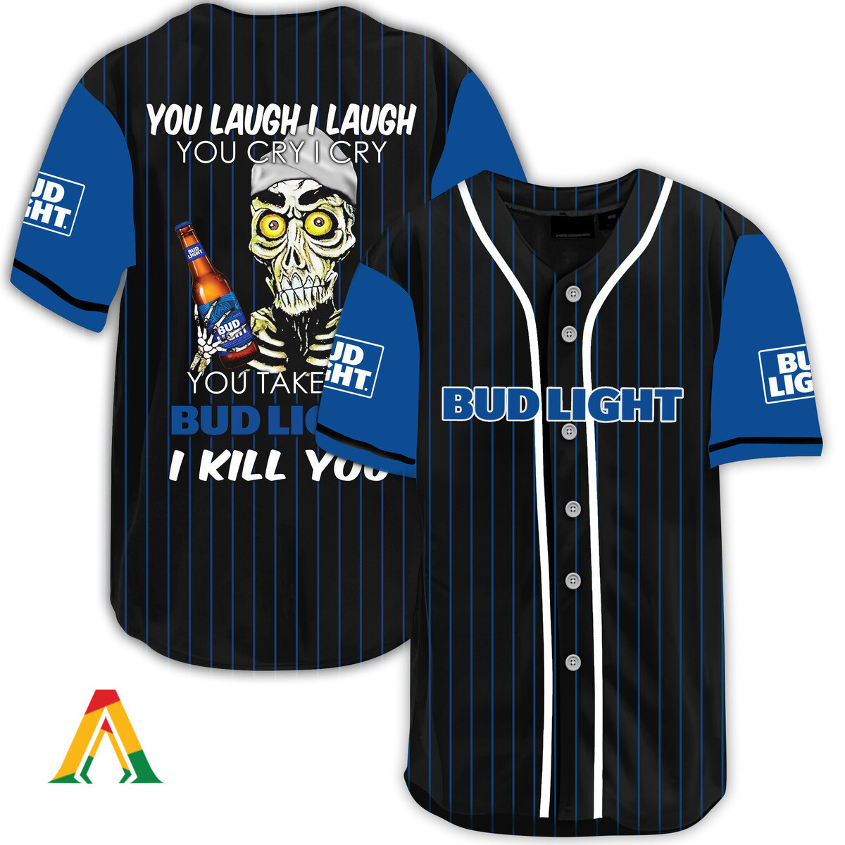 Buildercar - Laugh Cry Take My Bud Light I Kill You Baseball Jersey