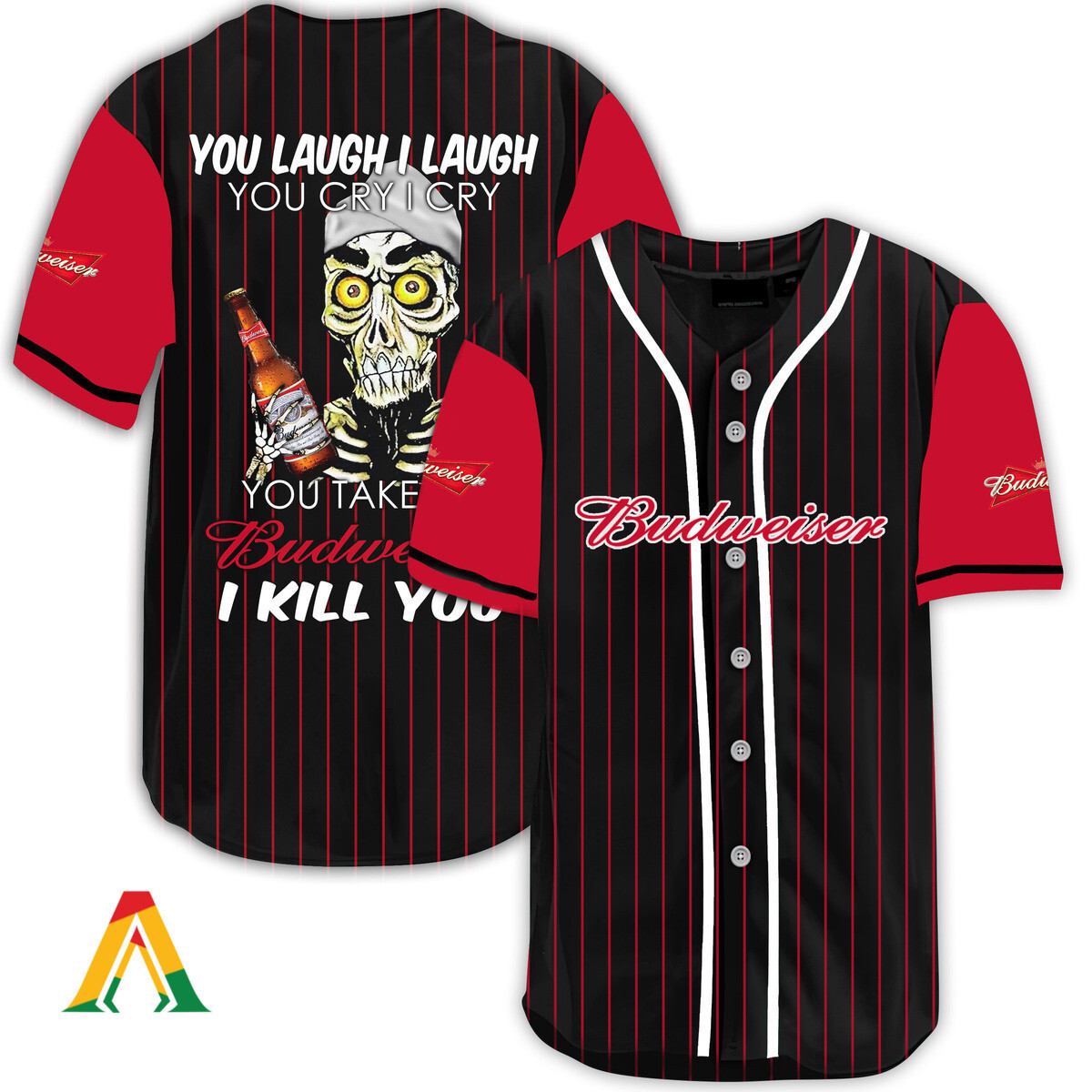 Buildercar - Laugh Cry Take My Budweiser I Kill You Baseball Jersey