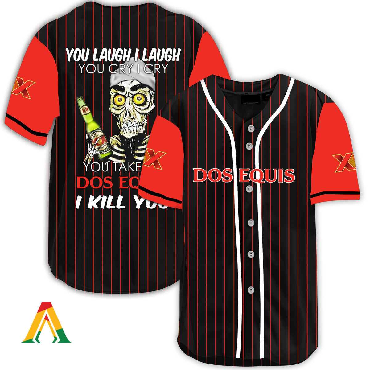 Buildercar - Laugh Cry Take My Dos Equis I Kill You Baseball Jersey