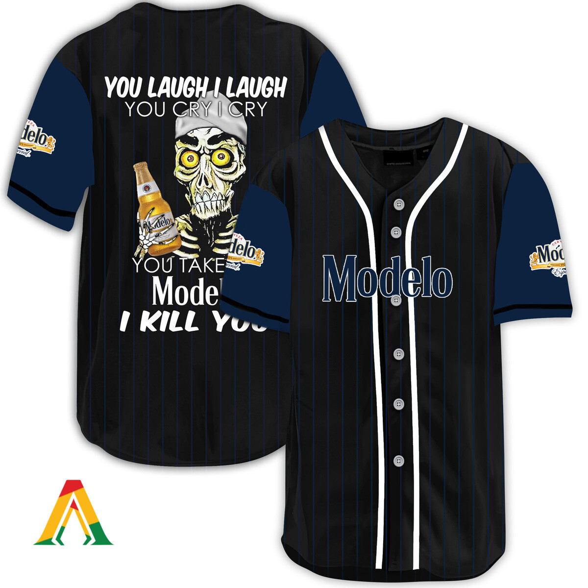Buildercar - Laugh Cry Take My Modelo Beer I Kill You Baseball Jersey