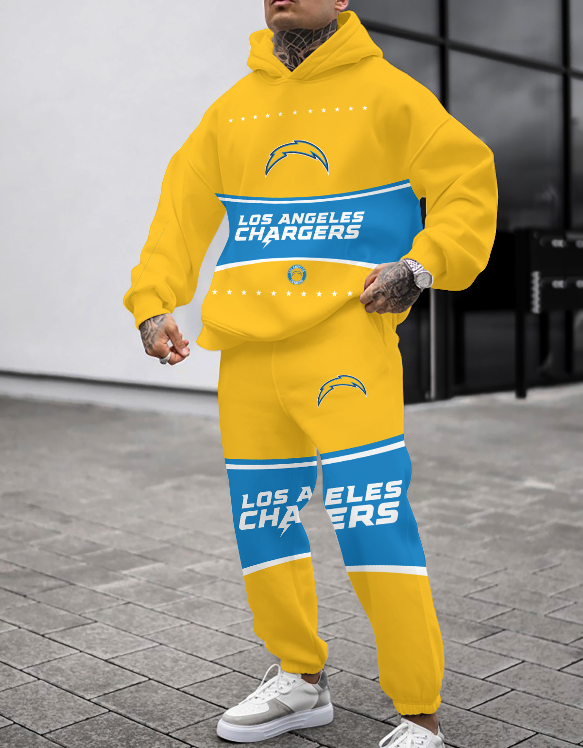 Buildercar - Los Angeles Chargers NFL Sport Hoodie Tracksuit Style 116