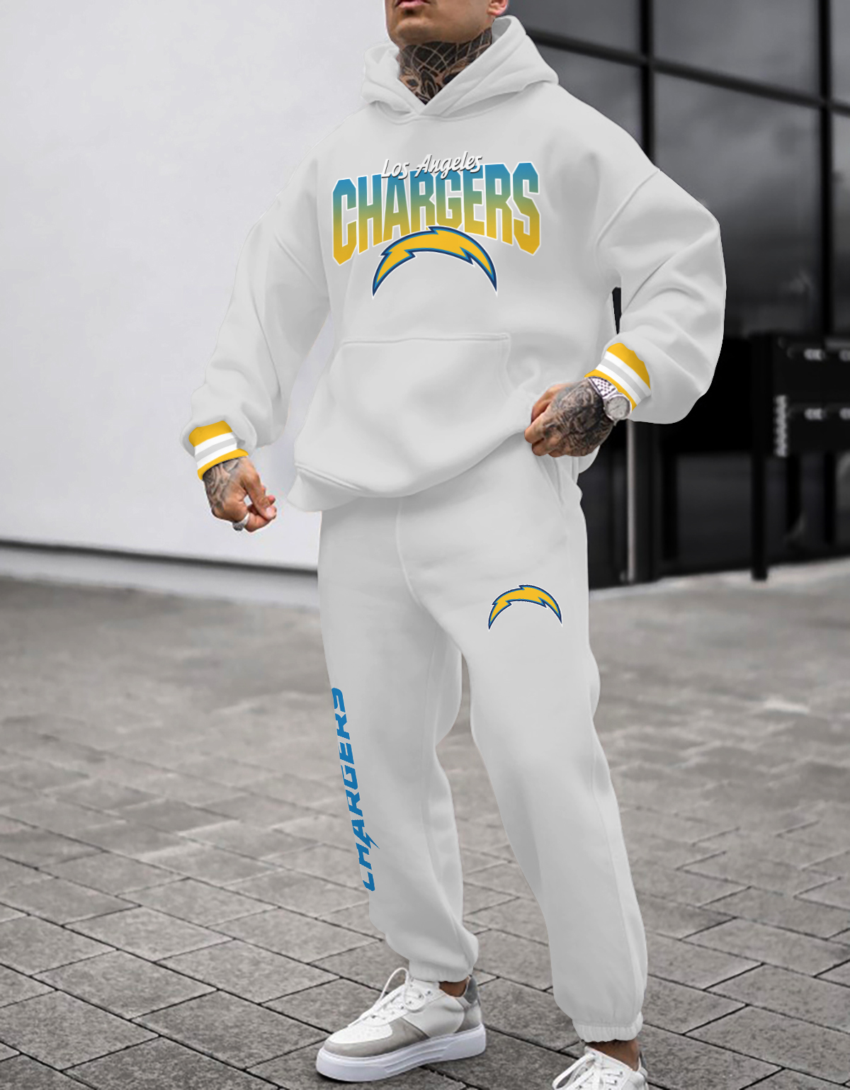 Buildercar - Los Angeles Chargers NFL Sport Hoodie Tracksuit Style 20