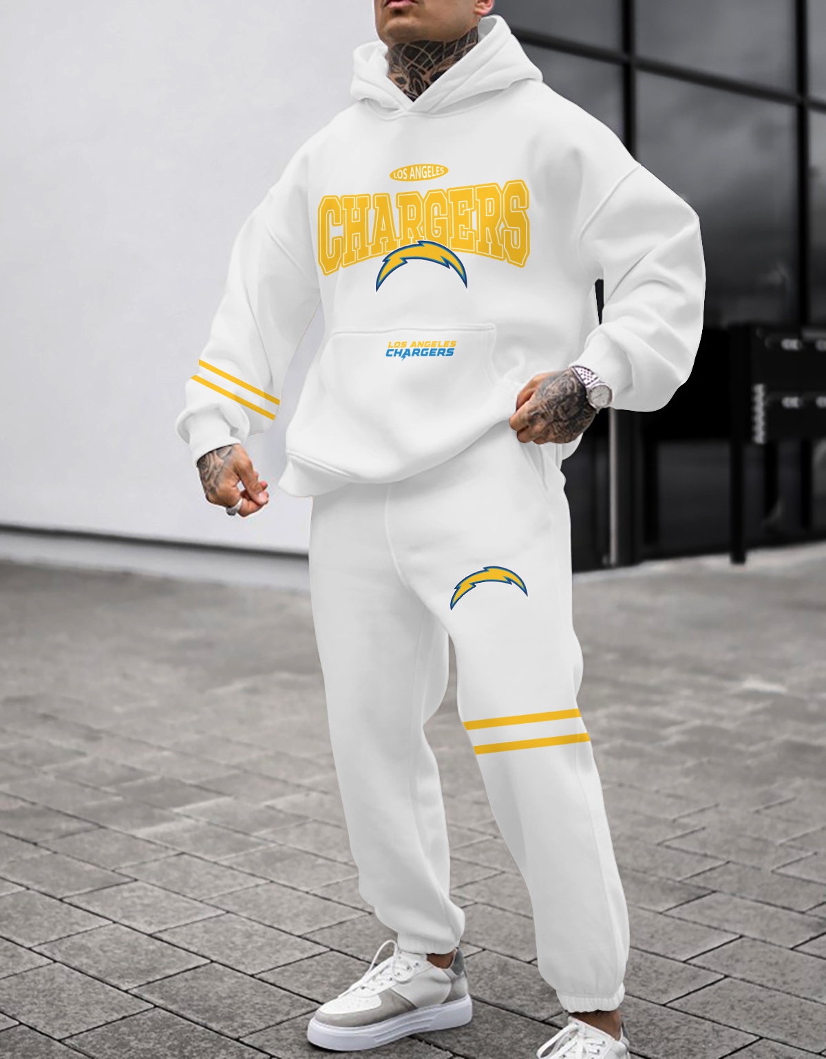 Buildercar - Los Angeles Chargers NFL Sport Hoodie Tracksuit Style 24