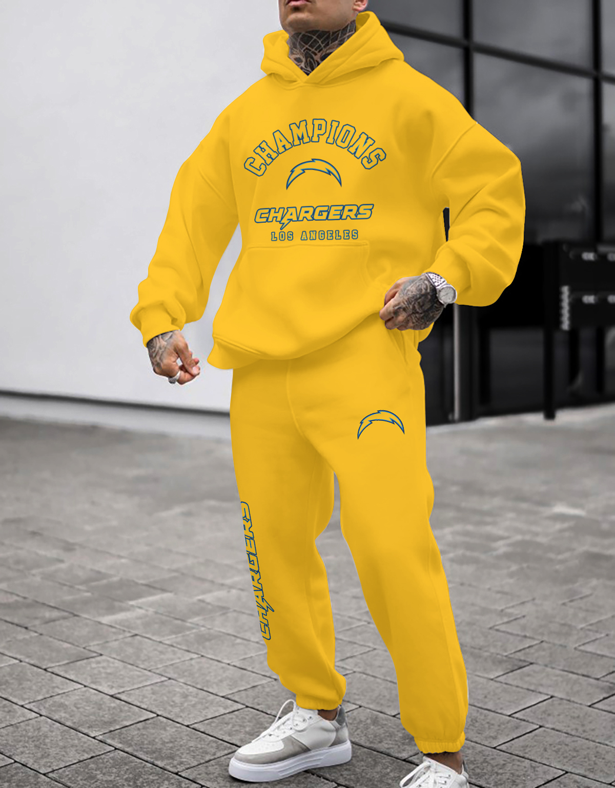 Buildercar - Los Angeles Chargers NFL Sport Hoodie Tracksuit Style 25