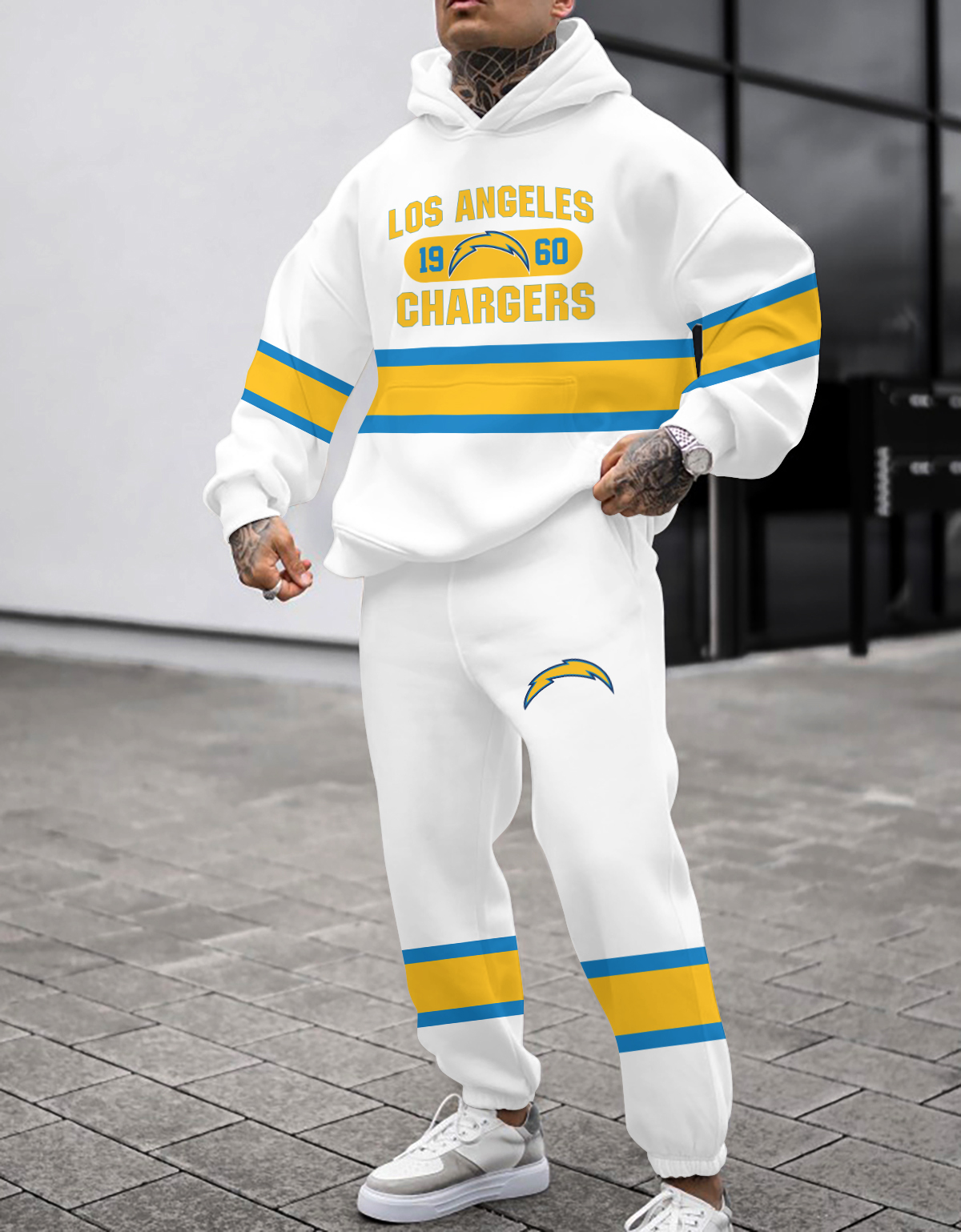 Buildercar - Los Angeles Chargers NFL Sport Hoodie Tracksuit Style 26
