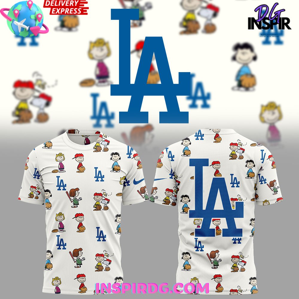 Buildercar - Los Angeles Dodgers Peanuts 75th Anniversary NHL T-shirt