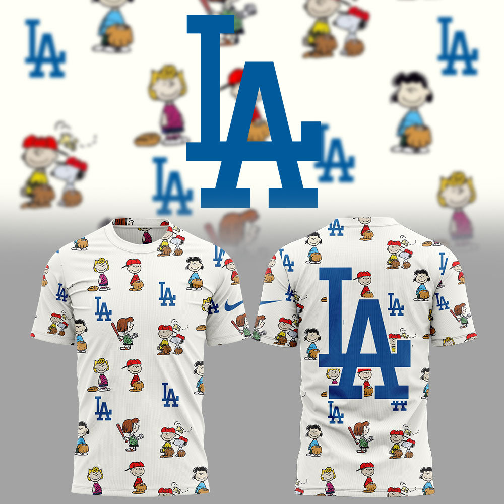 Buildercar - Los Angeles Dodgers Peanuts T-Shirt Hoodie Suit