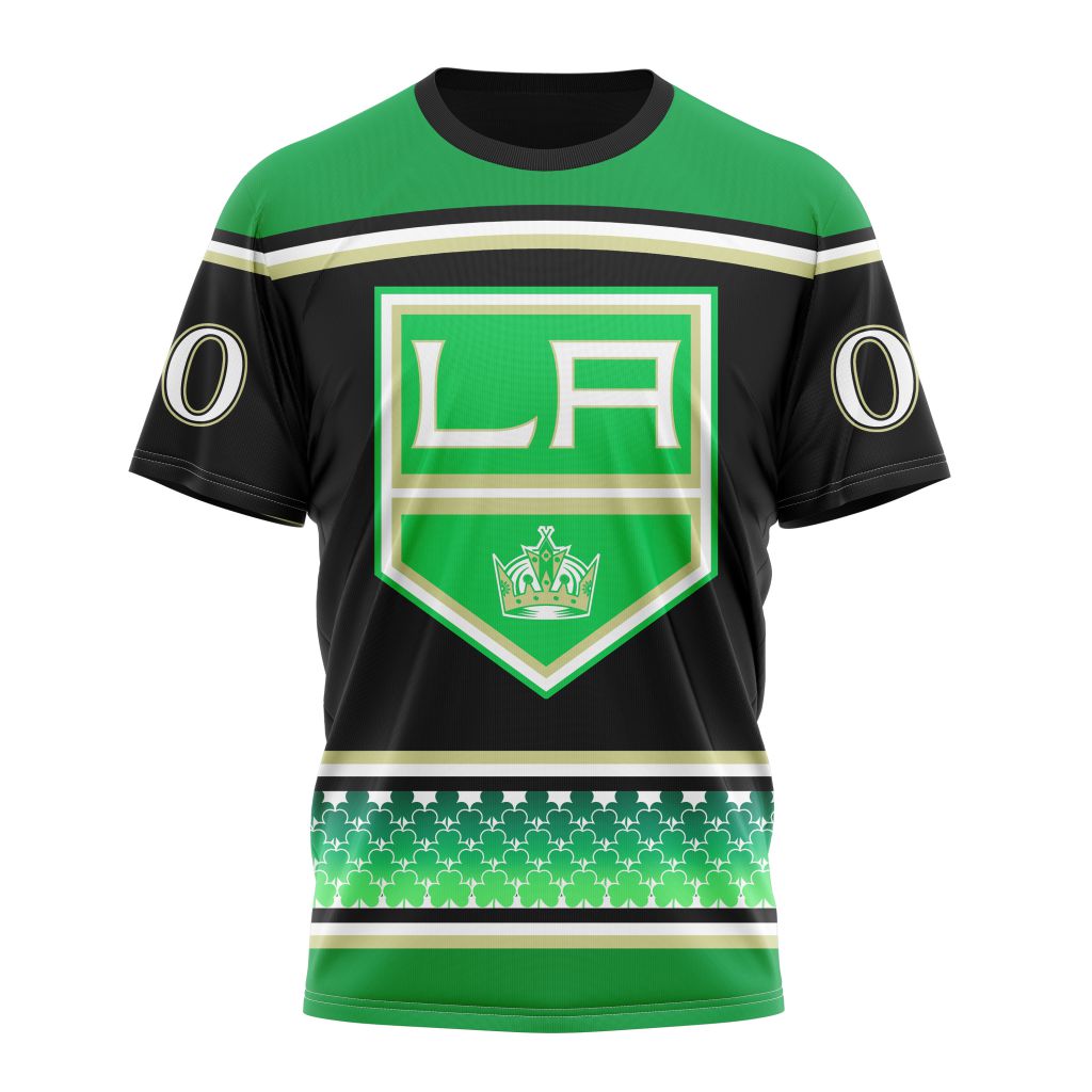 Buildercar - Los Angeles Kings Hockey Celebrate St Patrick's Day Personalized Name And Number T-Shirt