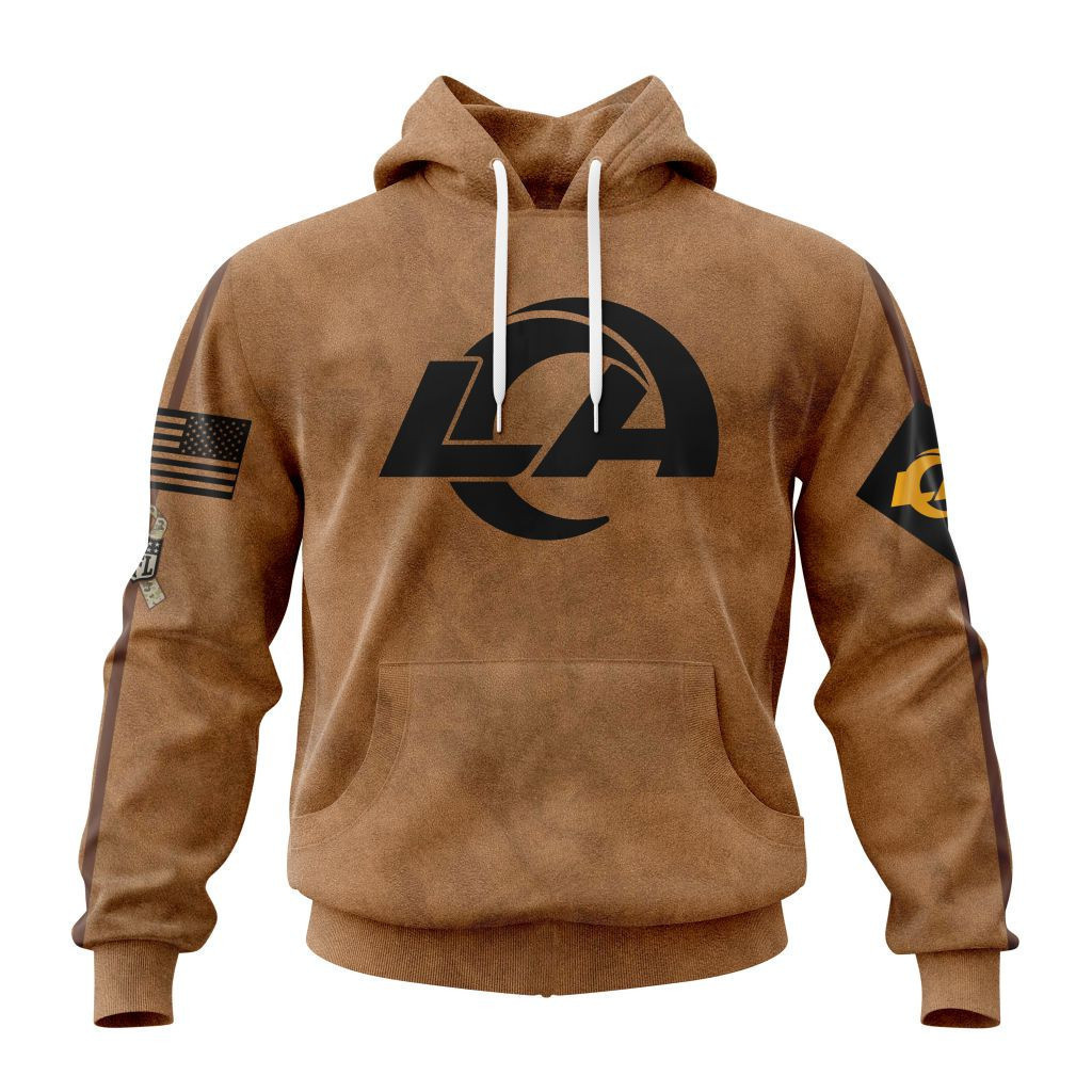 Buildercar - Los Angeles Rams Basic Brown NFL 3D Hoodie