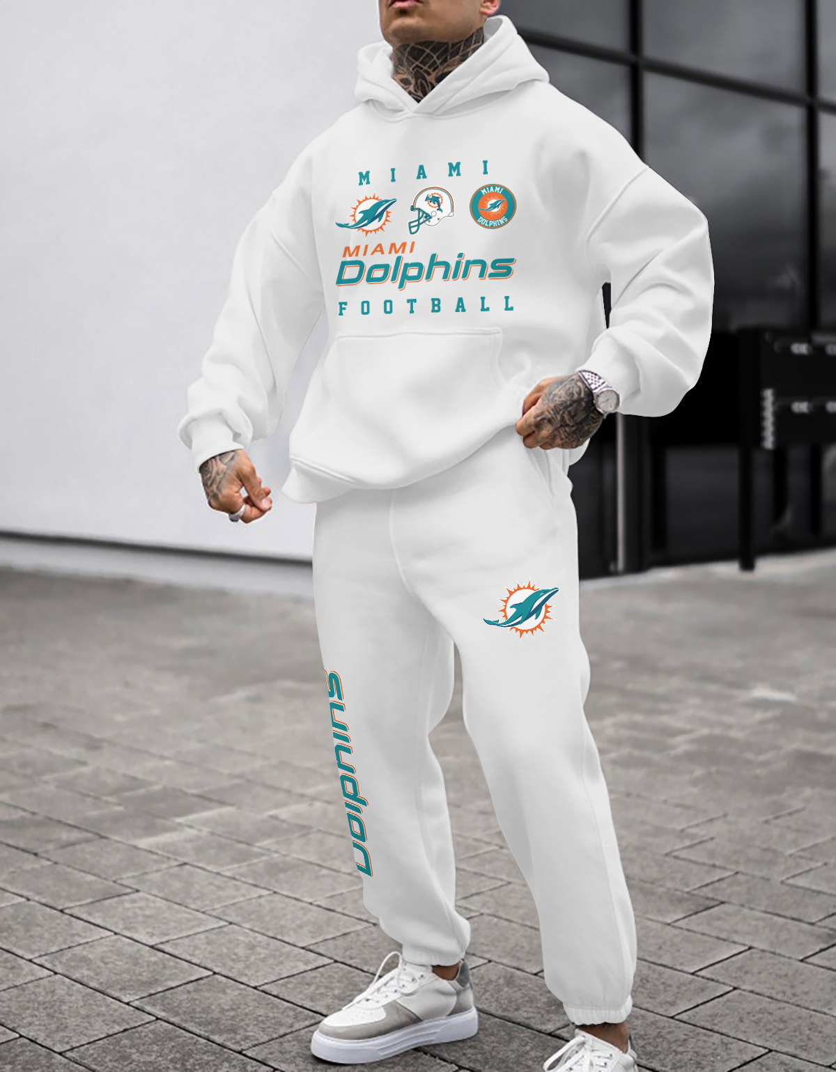 Buildercar - Miami Dolphins NFL Sport Hoodie Tracksuit Style 133