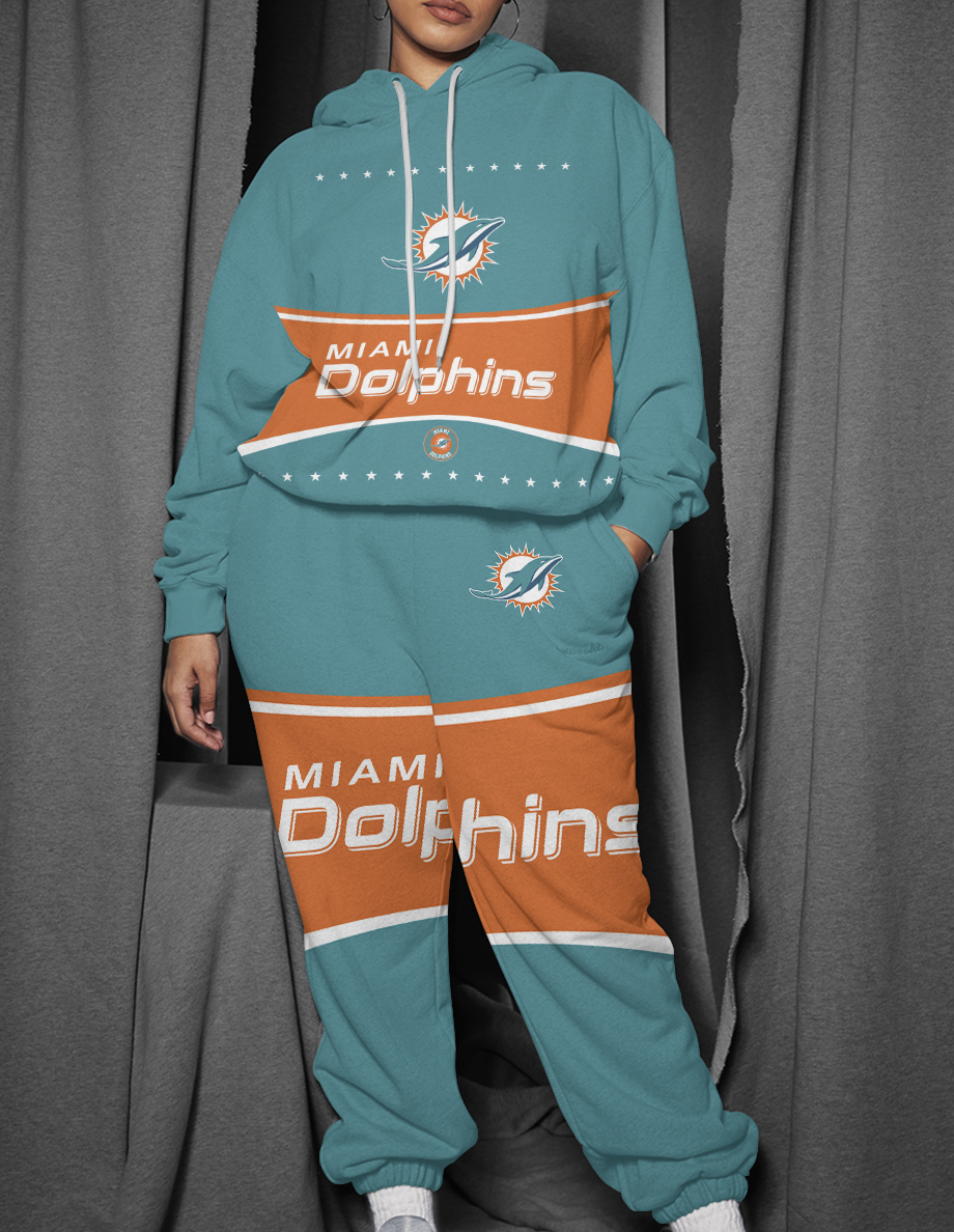 Buildercar - Miami Dolphins NFL Sport Hoodie Tracksuit Style 318