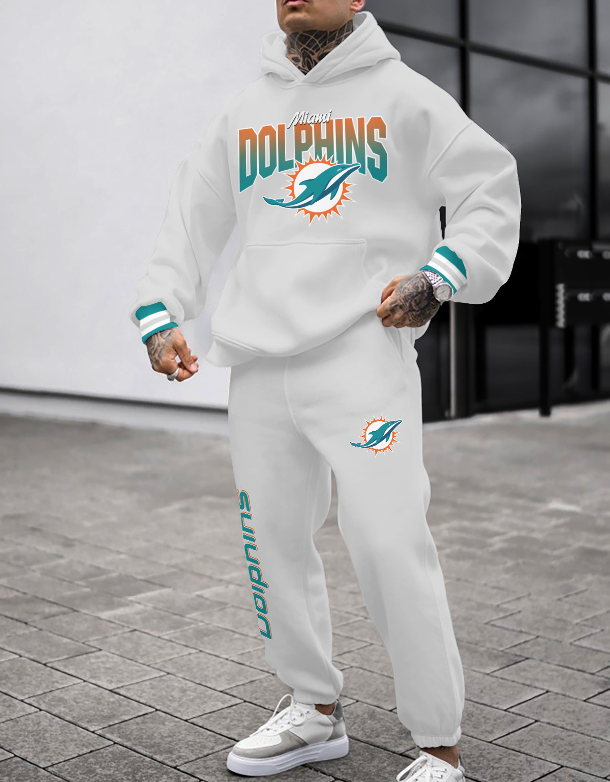 Buildercar - Miami Dolphins NFL Sport Hoodie Tracksuit Style 373
