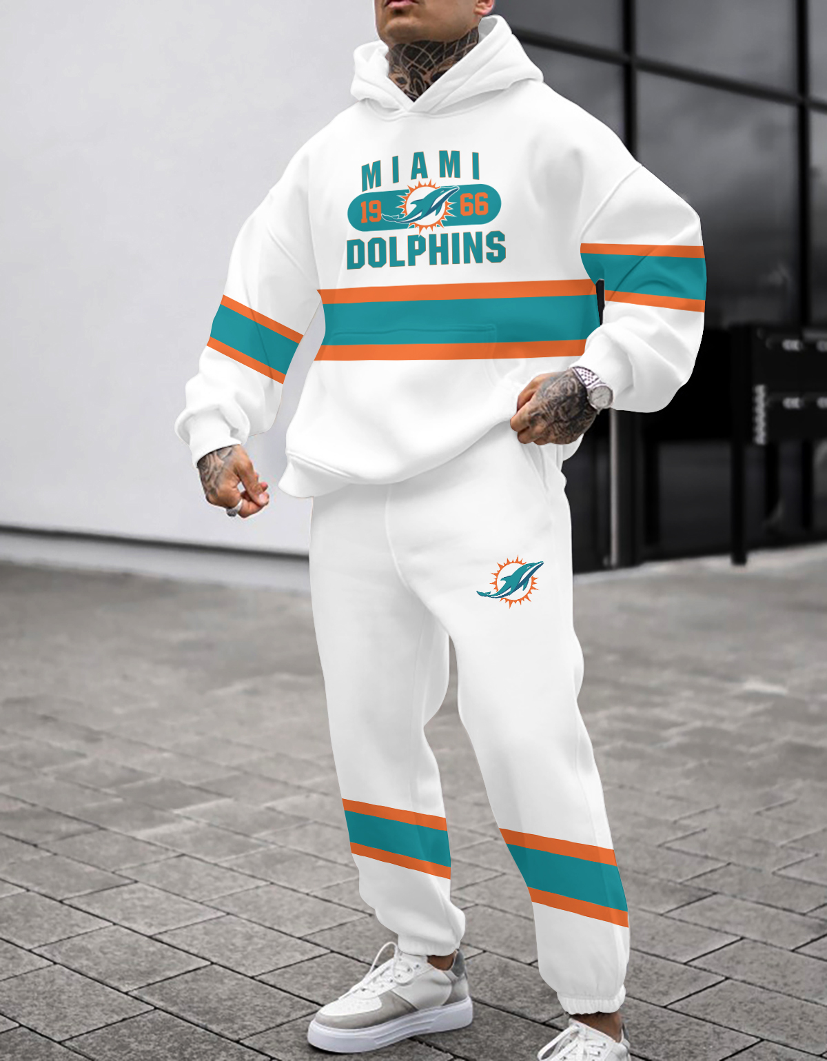 Buildercar - Miami Dolphins NFL Sport Hoodie Tracksuit Style 382