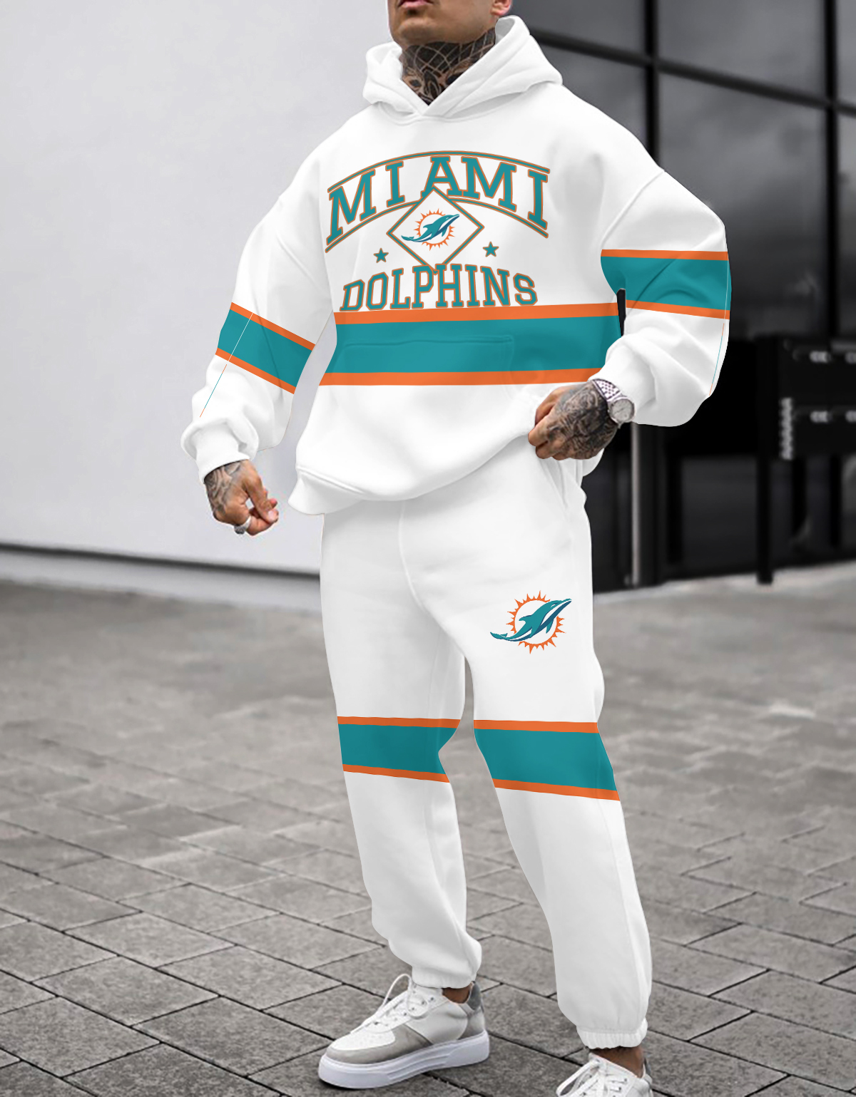 Buildercar - Miami Dolphins NFL Sport Hoodie Tracksuit Style 409