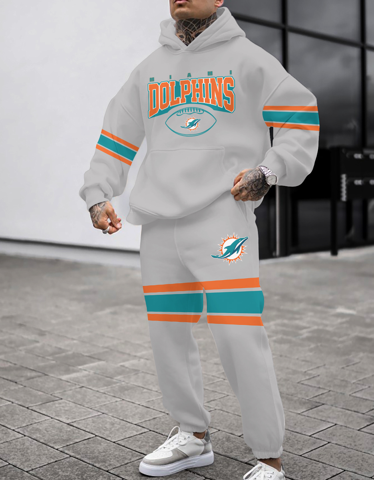 Buildercar - Miami Dolphins NFL Sport Hoodie Tracksuit Style 452