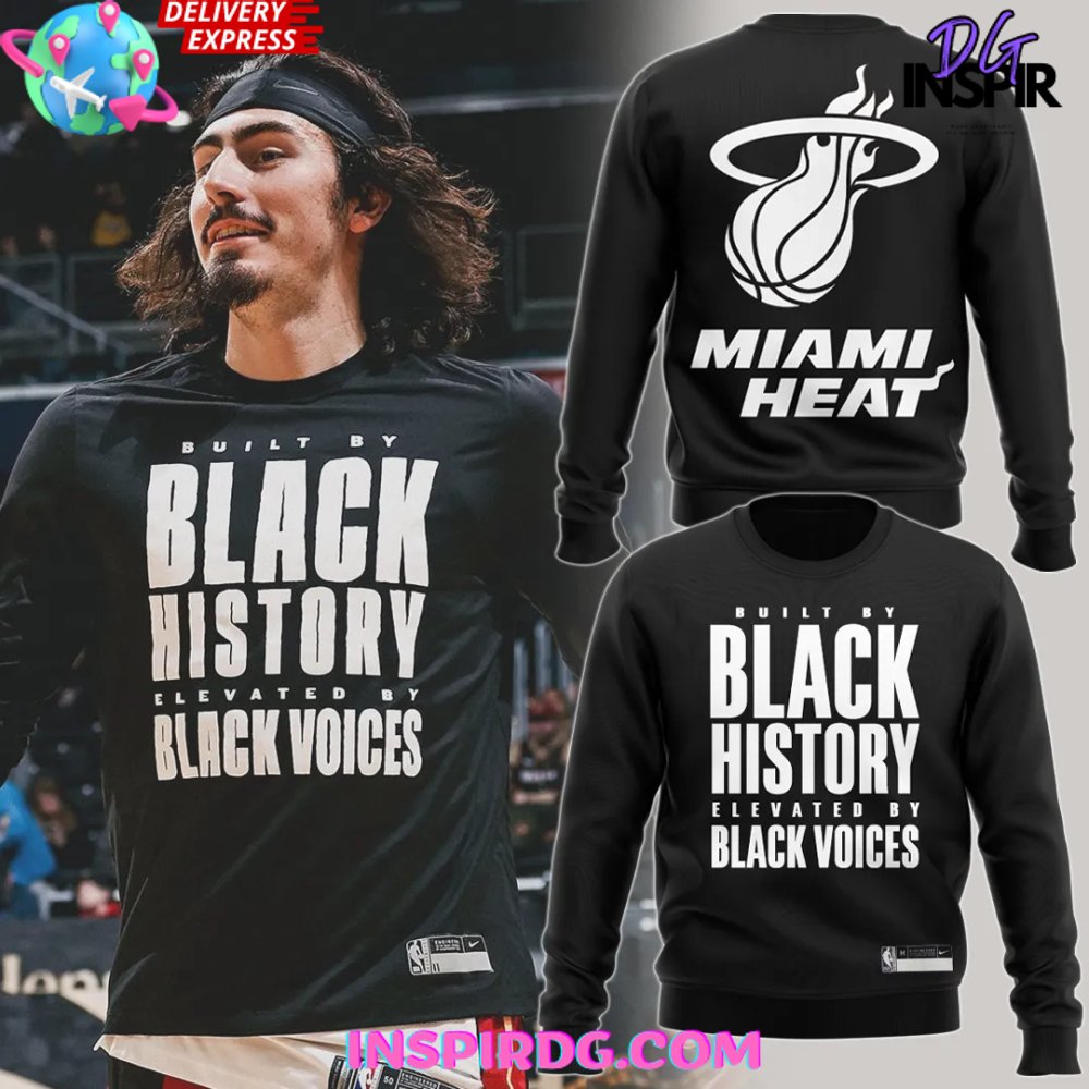 Buildercar - Miami Heat Black Excellence 2025 Black Sweatshirt Hoodie