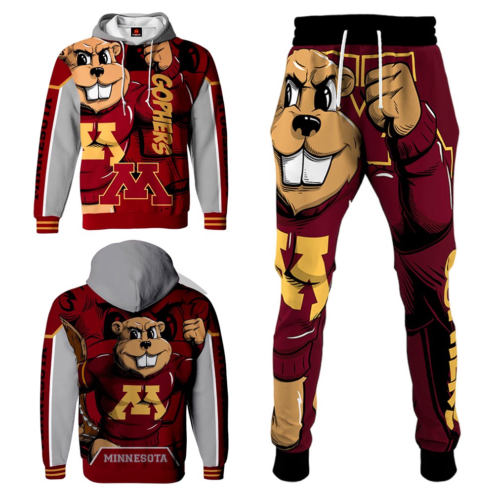 Buildercar - Minnesota Golden Gophers NCAA Football Team Sport Hoodie Tracksuit