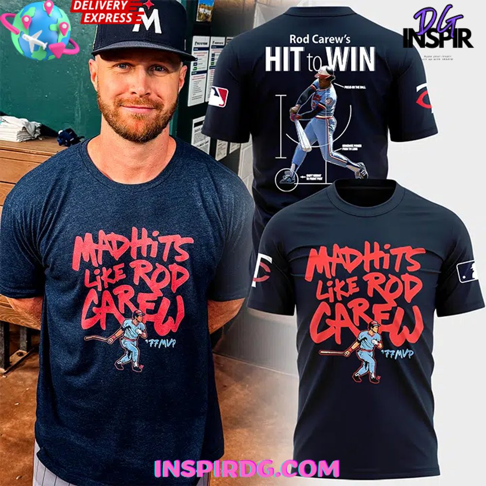 Buildercar - Minnesota Twins Rod Carew Madhits 2025 NHL T-shirt