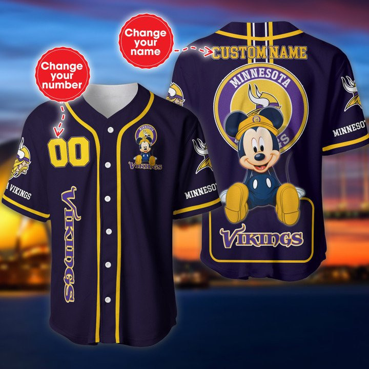 Buildercar - Minnesota Vikings Baseball Jersey