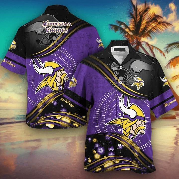 Buildercar - Minnesota Vikings Game Day Waves Hawaiian Shirt