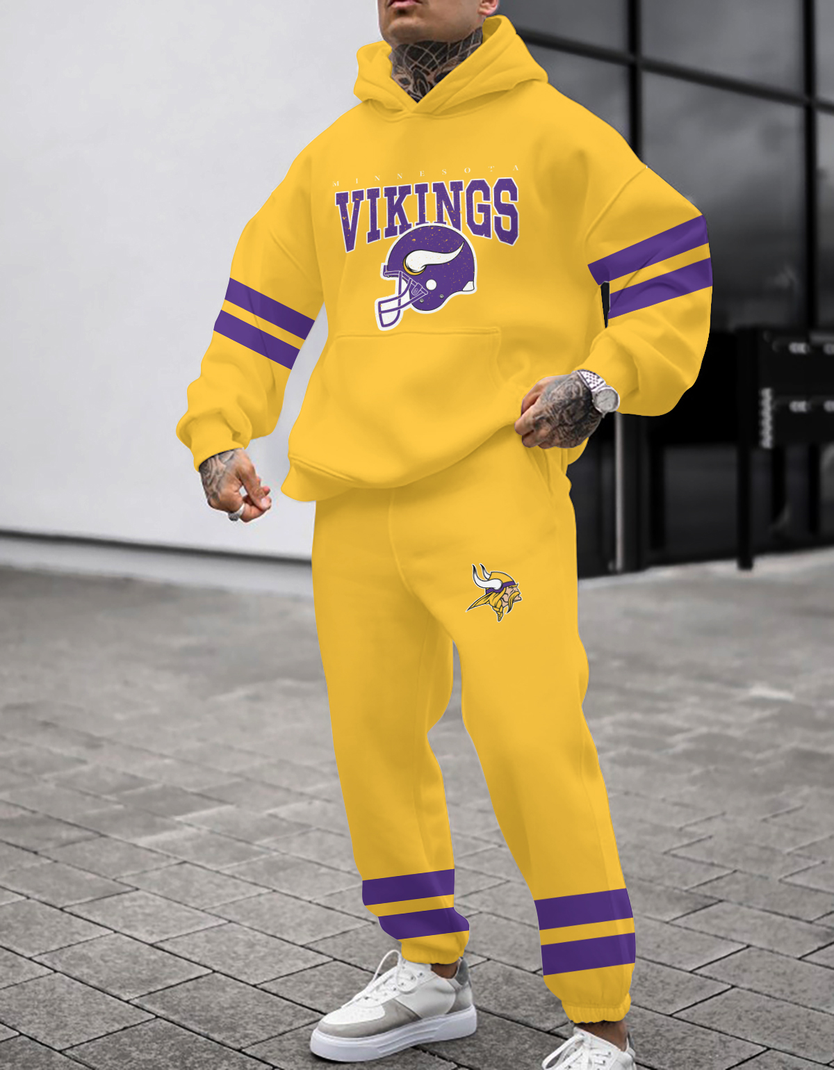 Buildercar - Minnesota Vikings NFL Sport Hoodie Tracksuit Style 208