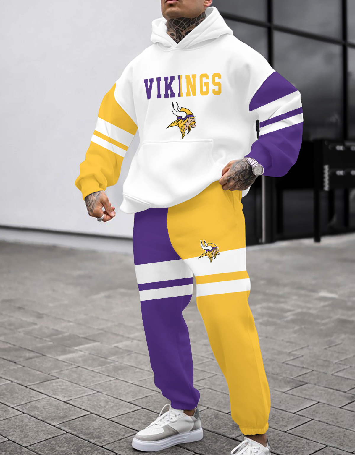 Buildercar - Minnesota Vikings NFL Sport Hoodie Tracksuit Style 267