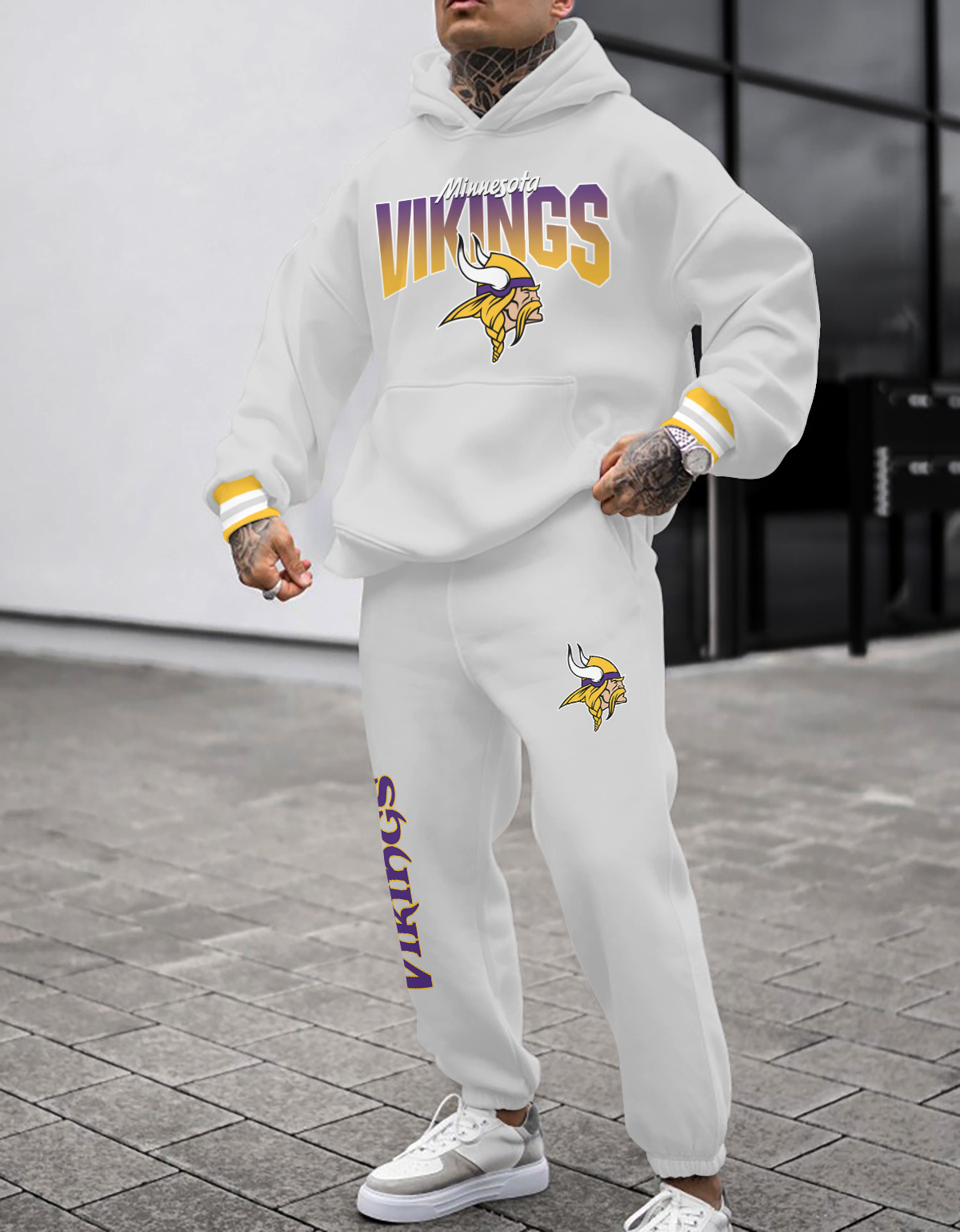 Buildercar - Minnesota Vikings NFL Sport Hoodie Tracksuit Style 322