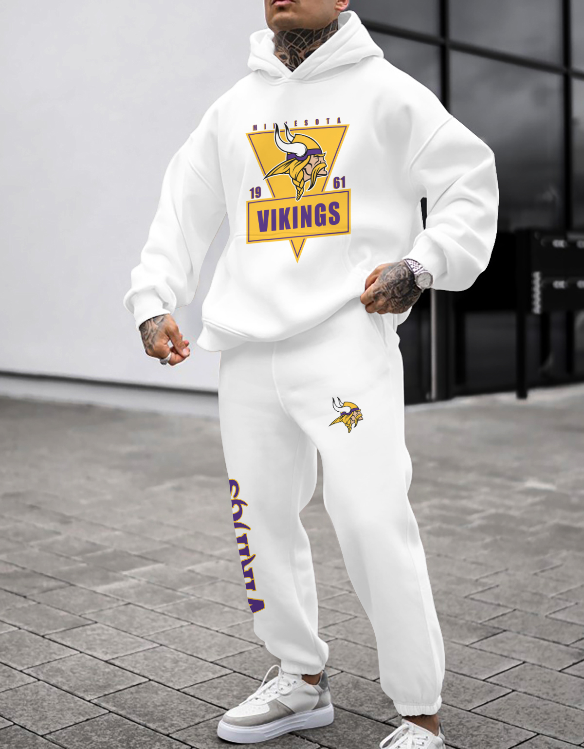 Buildercar - Minnesota Vikings NFL Sport Hoodie Tracksuit Style 338