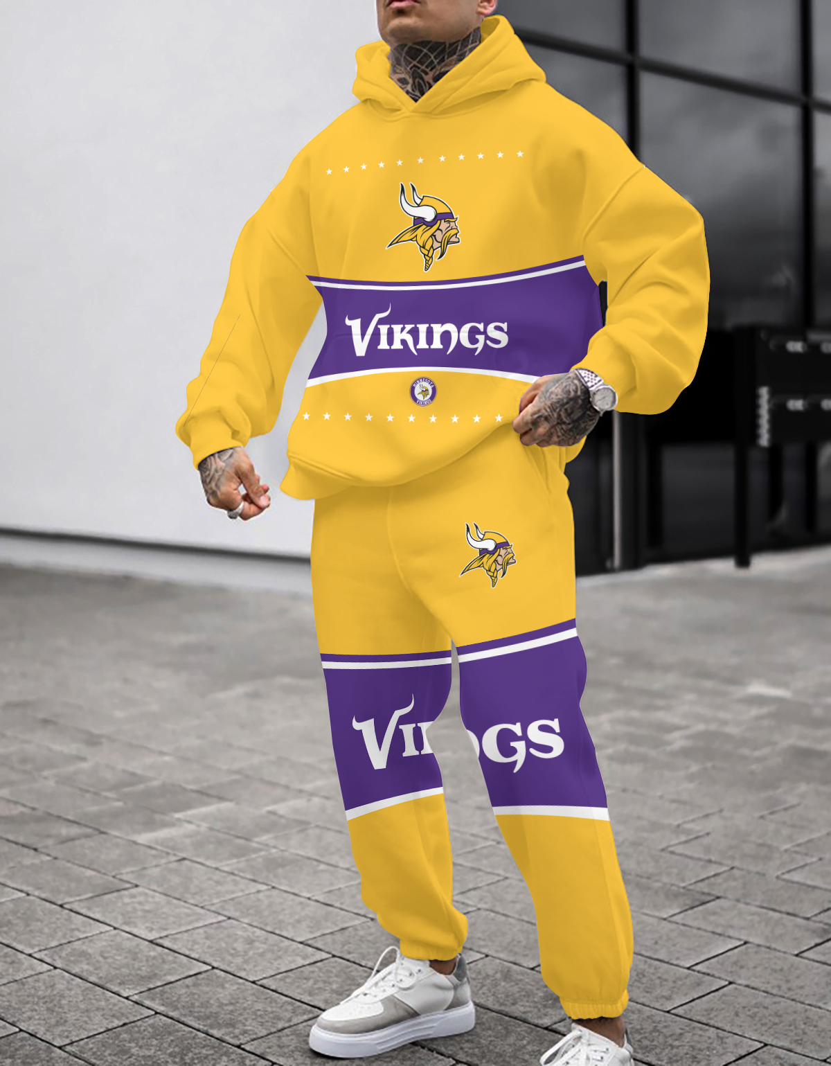 Buildercar - Minnesota Vikings NFL Sport Hoodie Tracksuit Style 344