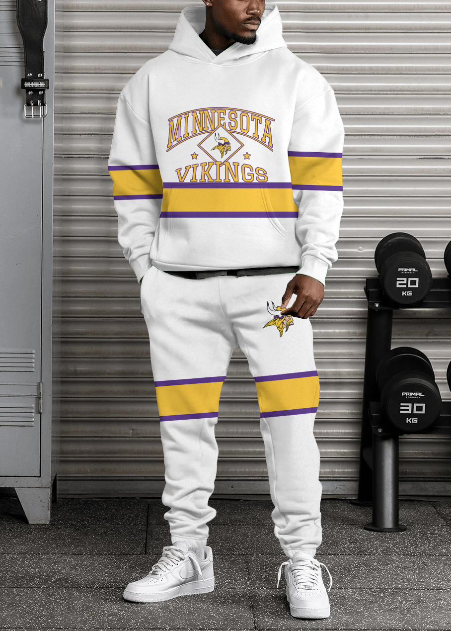 Buildercar - Minnesota Vikings NFL Sport Hoodie Tracksuit Style 396