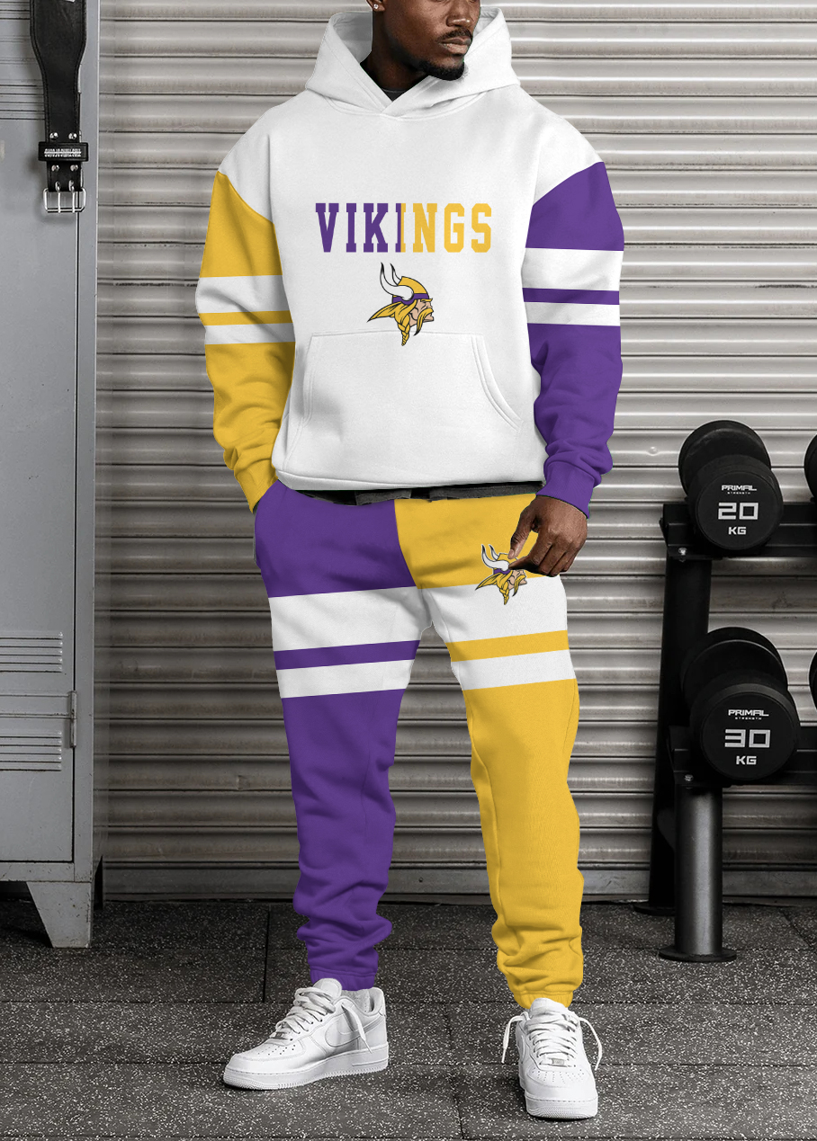 Buildercar - Minnesota Vikings NFL Sport Hoodie Tracksuit Style 456