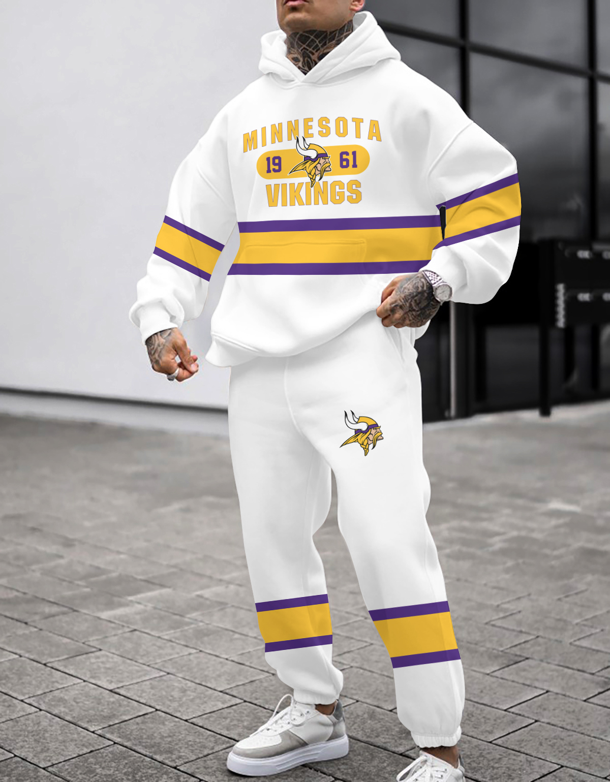 Buildercar - Minnesota Vikings NFL Sport Hoodie Tracksuit Style 470