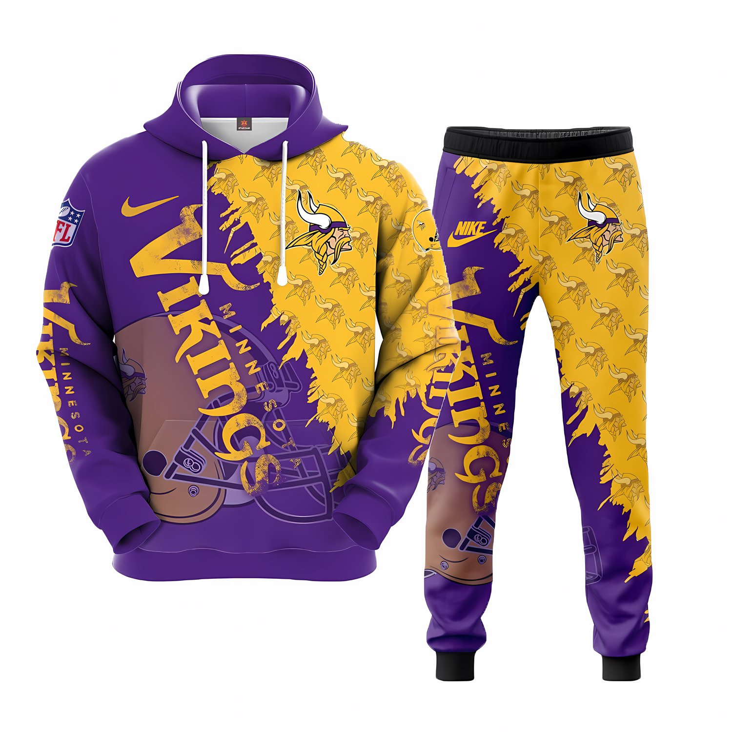 Buildercar - Minnesota Vikings NFL Team Sport Hoodie Tracksuit