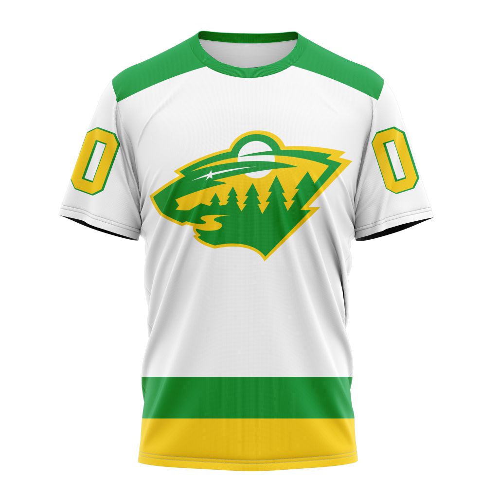Buildercar - Minnesota Wild Personalized Reverse Retro Design Personalized Name And Number T-Shirt