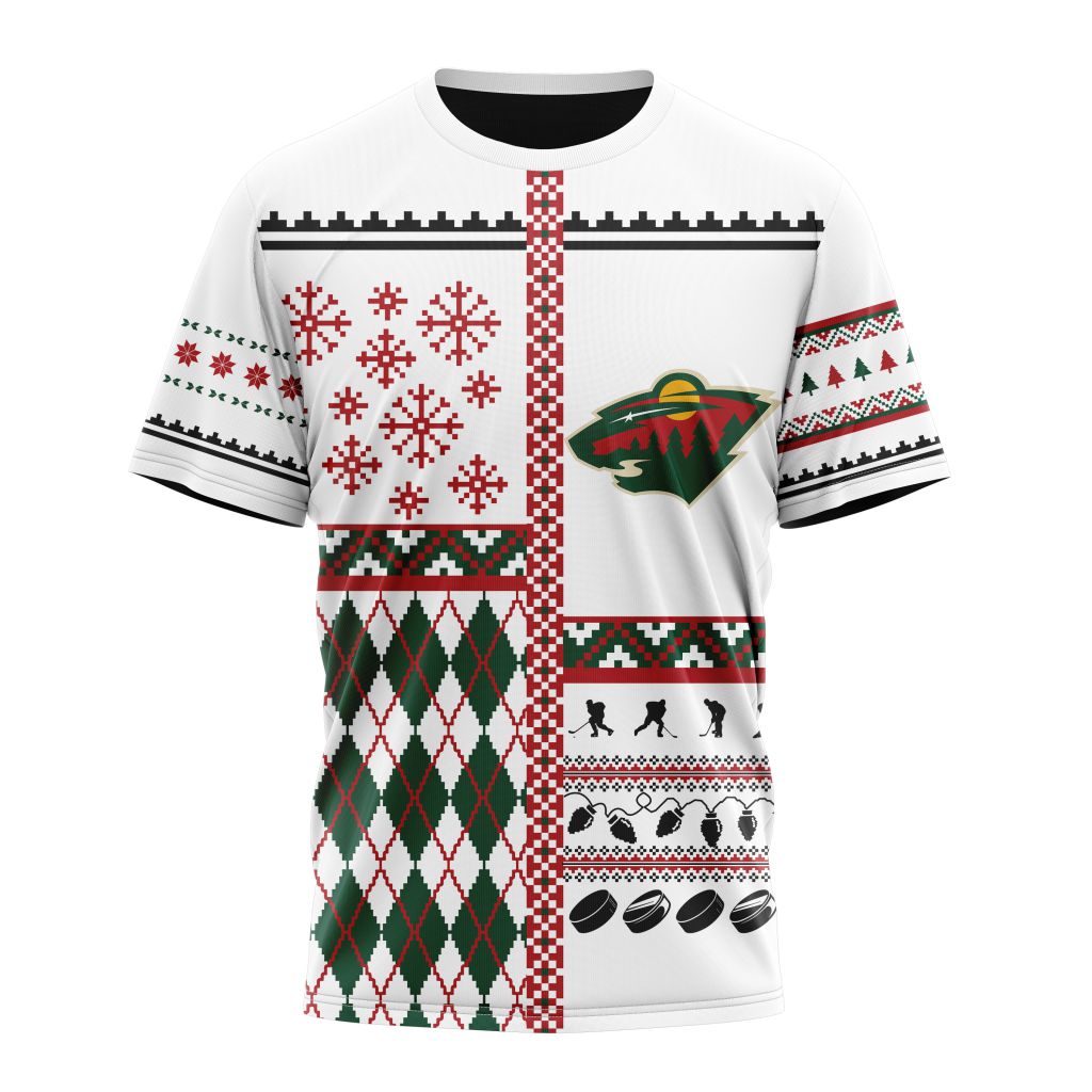 Buildercar - Minnesota Wild Unisex Christmas Is Coming Personalized Name And Number T-Shirt