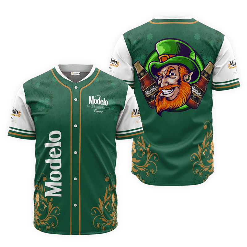 Buildercar - Modelo Negra St. Patrick's Day Leprechaun Baseball Jersey