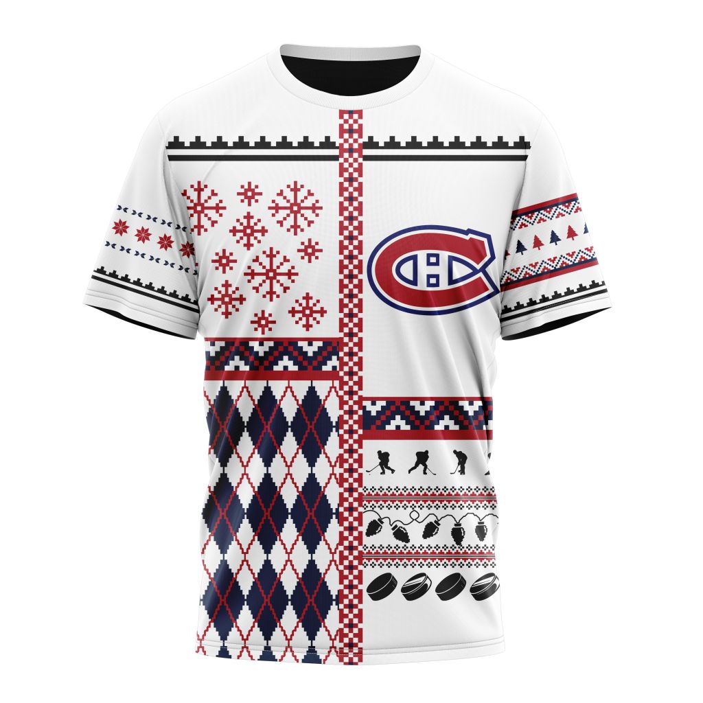 Buildercar - Montreal Canadiens Unisex Christmas Is Coming Personalized Name And Number T-Shirt