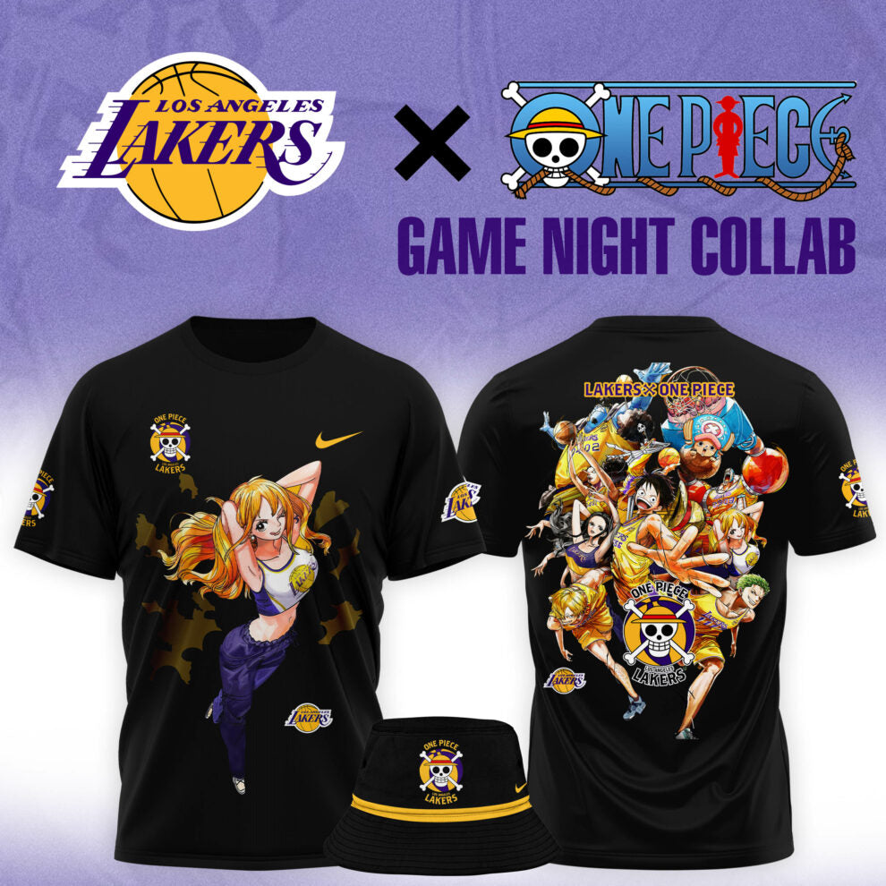 Buildercar - Nami One Piece feat NBA LA Lakers T-Shirt Hoodie Suit