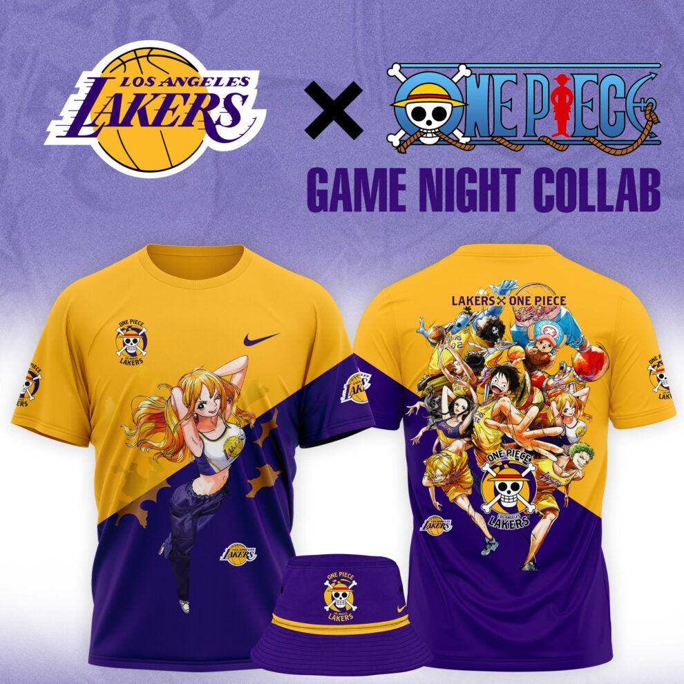 Buildercar - Nami One Piece feat NBA Lakers Logo T-Shirt Hoodie Suit