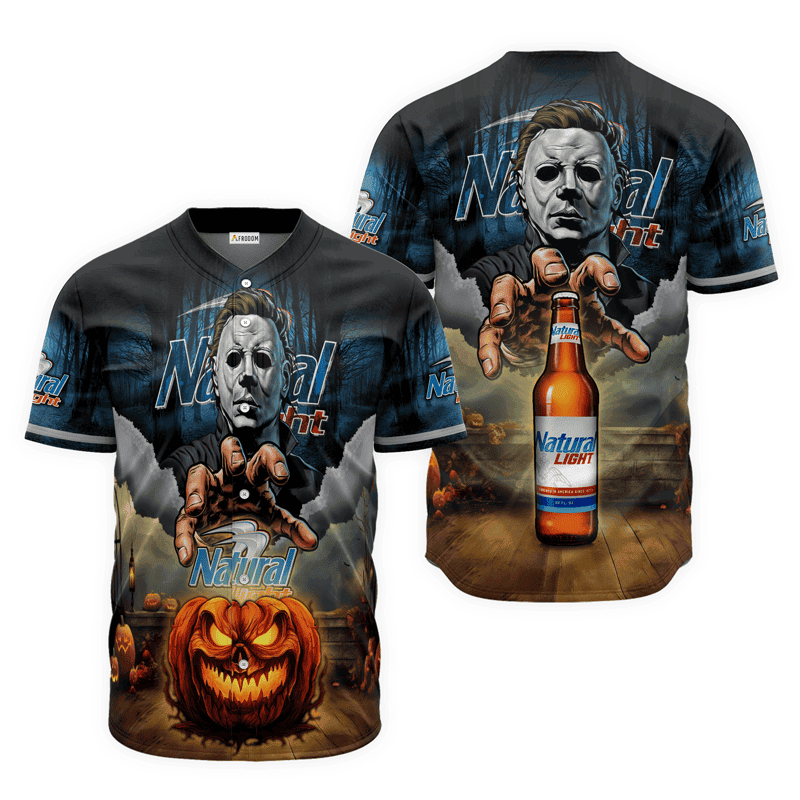 Buildercar - Natural Light Halloween Michael Myers Baseball Jersey
