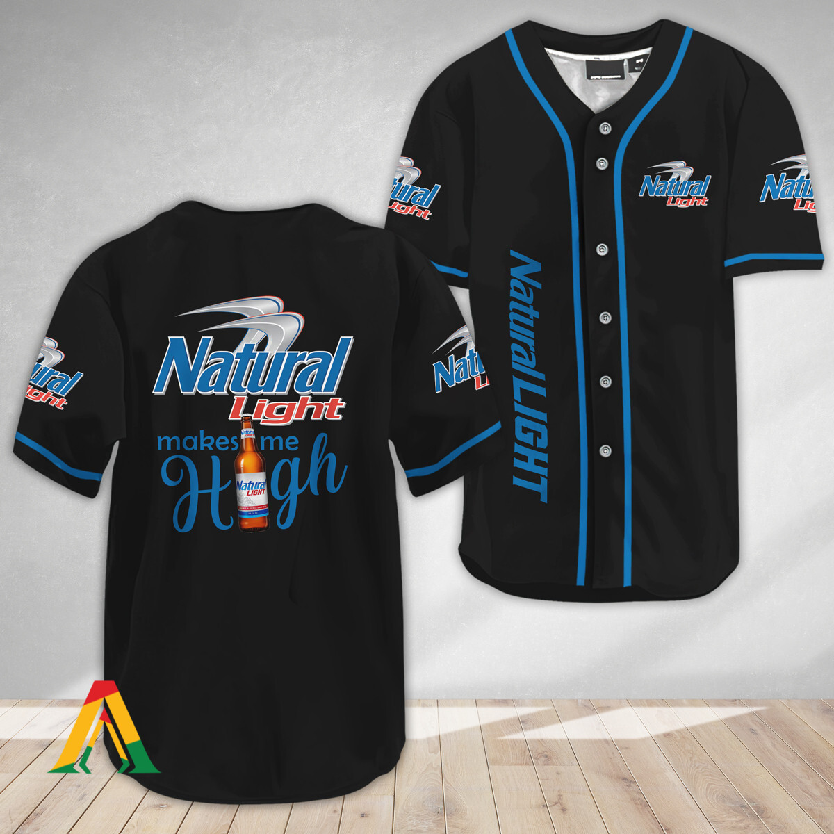 Buildercar - Natural Light Make Me High Baseball Jersey
