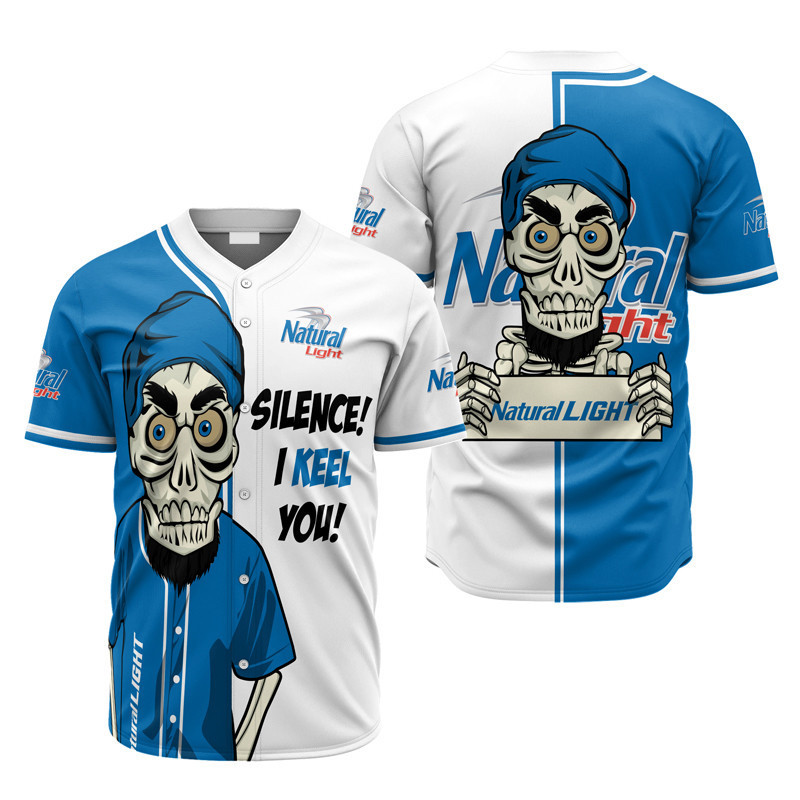 Buildercar - Natural Light Silence I keel you Baseball Jersey