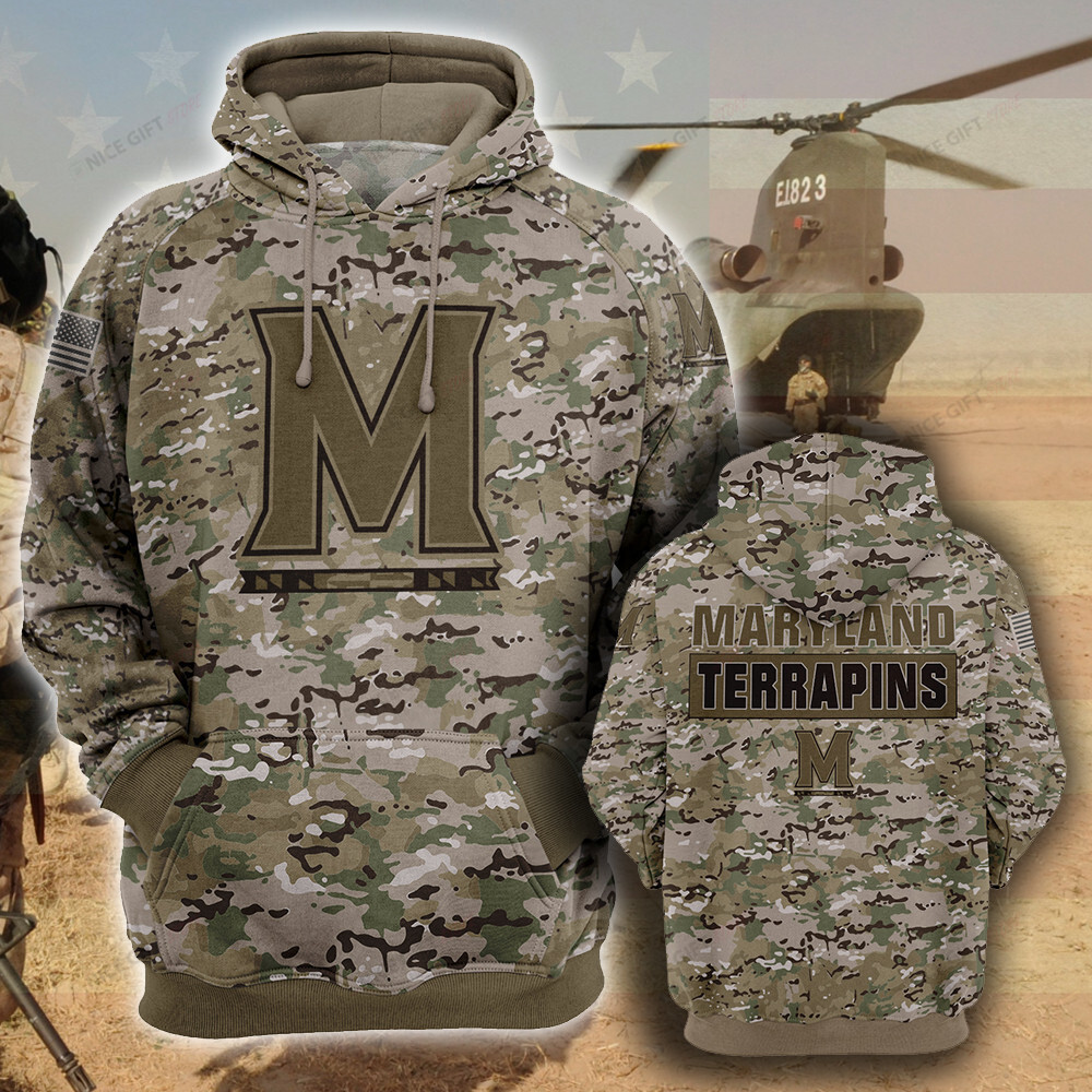 Buildercar - NCAA Maryland Terrapins Camouflage 3D Hoodie MTD2T2