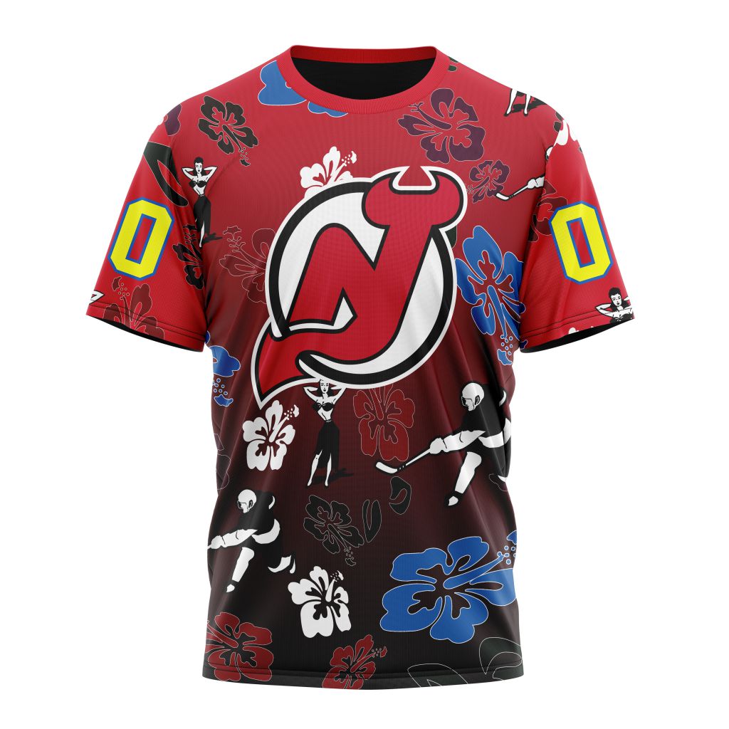 Buildercar - New Devils feat Hawaii Design For Hawaiia Personalized Name And Number T-Shirt