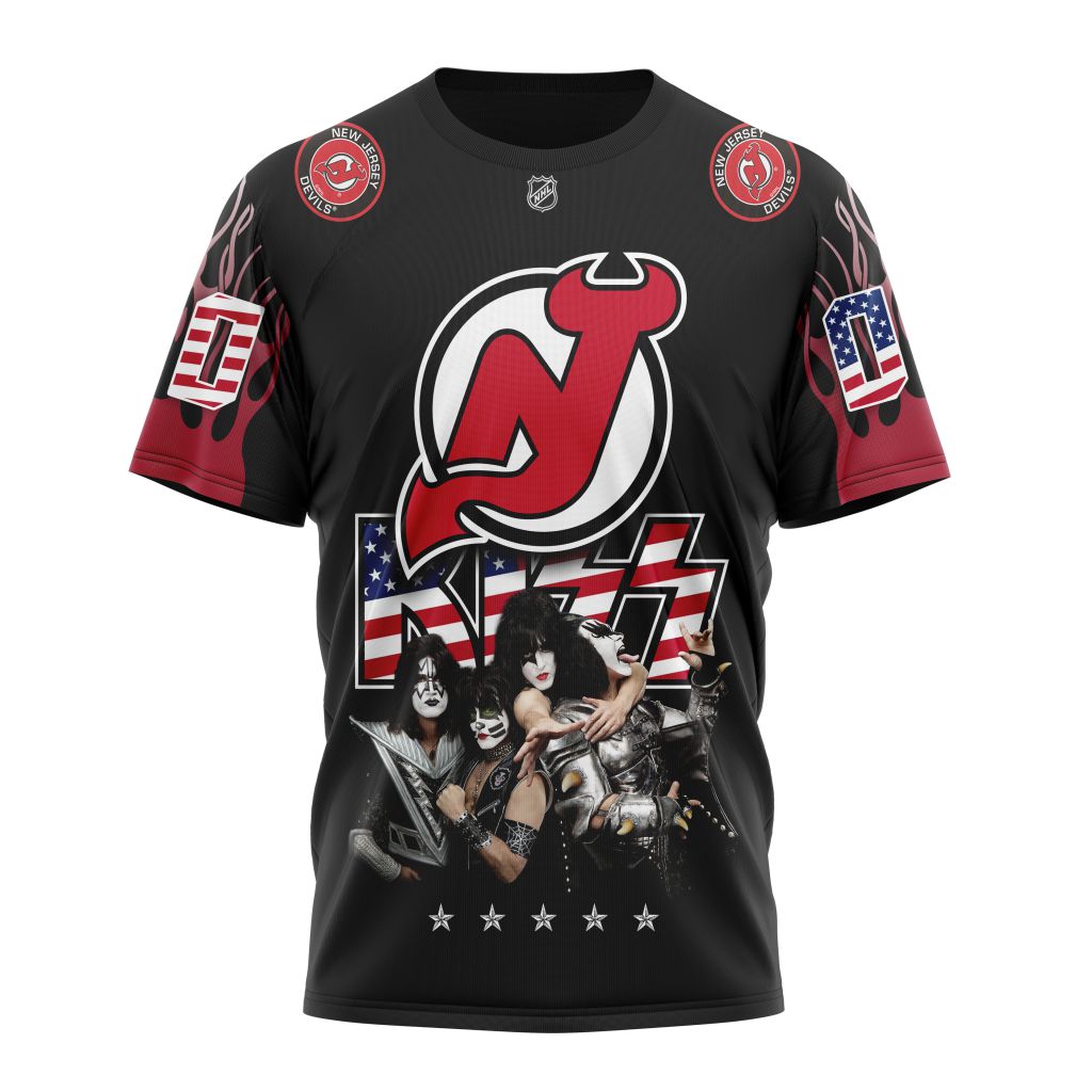 Buildercar - New Devils feat KISS band Design Personalized Name And Number T-Shirt
