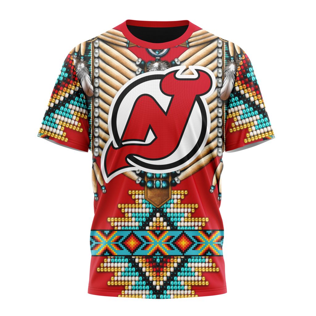 Buildercar - New Devils Special Native Costume Design 02 Personalized Name And Number T-Shirt